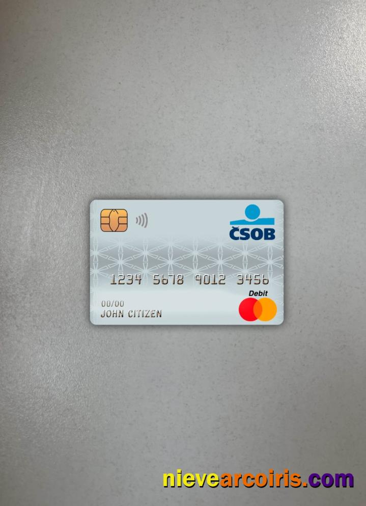 Czech republic ceskoslovenská obchodní bank master debit card photolook